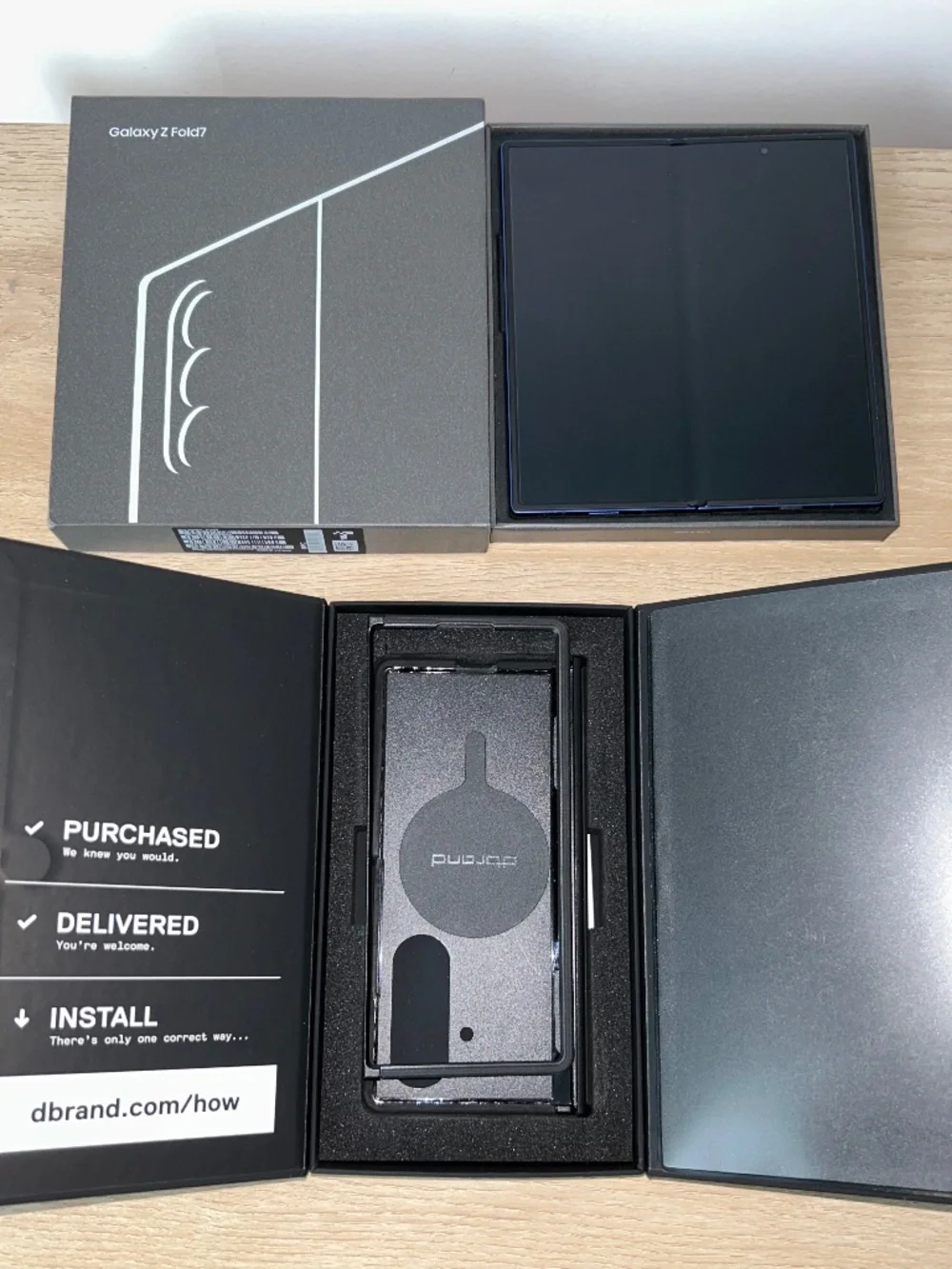 Samsung Galaxy Z Fold7 + dbrand Grip Case & Install Kit - Open Box / Like New